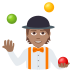 🤹🏽 person juggling: medium skin tone display on JoyPixels